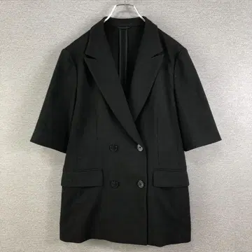 ANAYI 2024SS 부처 하프 슬리브 자켓 38 블랙