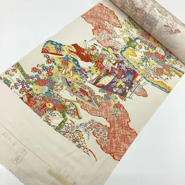 기모노 옷감, 코몬, 리메이크 소재, 순수 실크 P187