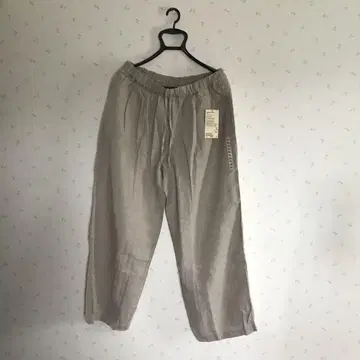 무인양품 린넨 이지 와이드 팬츠 베이지 여성용 XL 사이즈