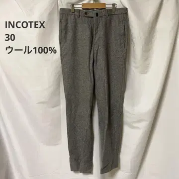 INCOTEX 그레이 울 100% 슬랙스