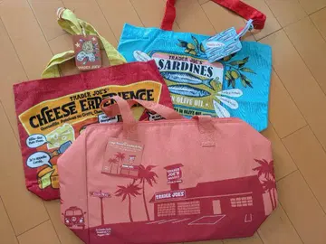 Trader Joe's 에코백 세트 피치 BIG 보냉, 정어리, 치즈
