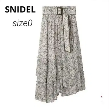 SNIDEL 스나이델 Sustaina 플리츠 스커트 롱 스커트 0