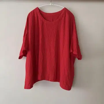 nest Robe 오버 사이즈 빨간색 돌먼 슬리브 셔츠