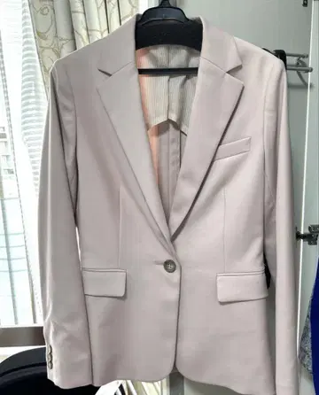 THE SUIT COMPANY 핑크 정장 자켓 스트라이프 안감