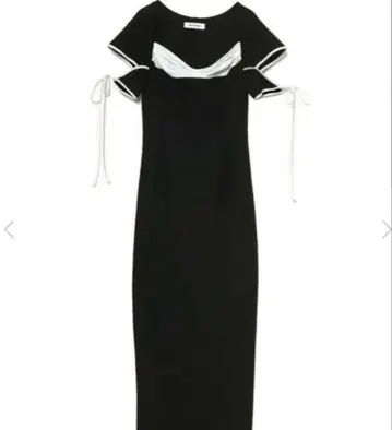 melt the lady bicolor tie one piece 블랙