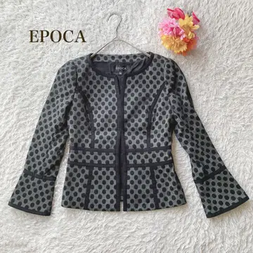 EPOCA 에포카 [XS] 도트 무늬 노카라 자켓 개성 넘치는 오피카지