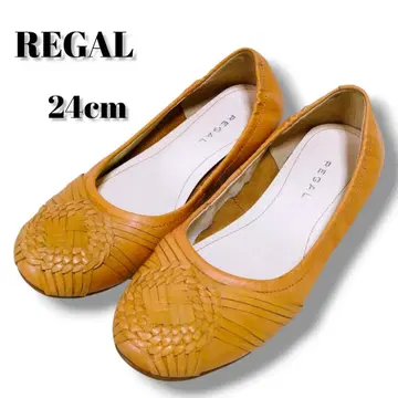 REGAL 뜨개질 디자인 로우 힐 펌프스 가죽 신발 24cm Lee