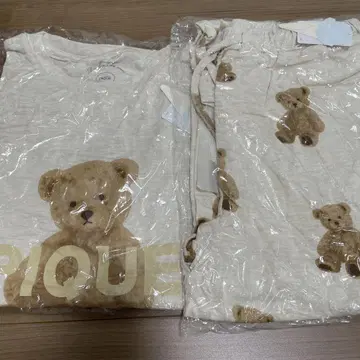 젤라피케 티셔츠 롱 팬츠 베어 패턴