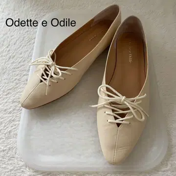 Odette e Odile 플랫슈즈 레이스업 아이보리