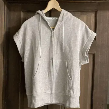LOUNIE 반팔 집업 후드티