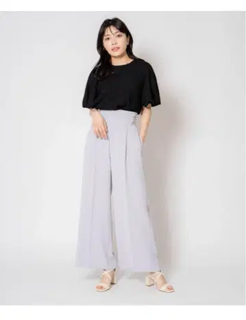 Noela 노엘라 사이드 버튼 와이드 팬츠