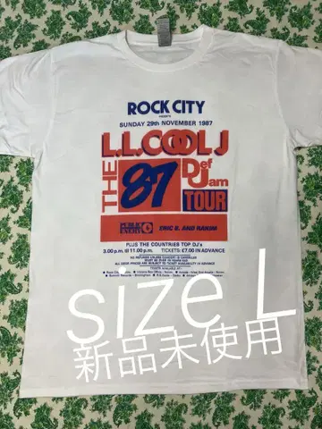LL.COOL.J/defjam UKtour87 미사용 새상품/사이즈 L