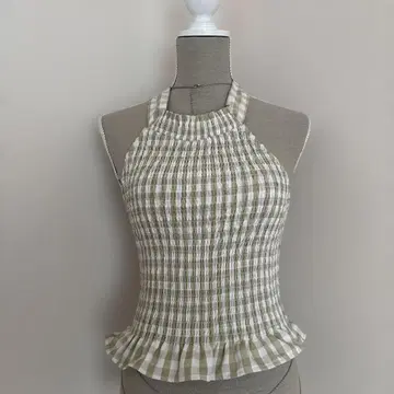 다리치 백 오픈 탑 상의 깅엄 리본
