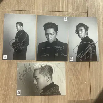 BIGBANG 굿즈 친필 사인 지용 용배 탑 태종 레어