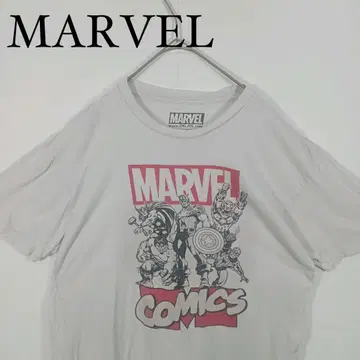 MARVEL 코믹스 디자인 티셔츠 L 마블 아메리칸 코믹스
