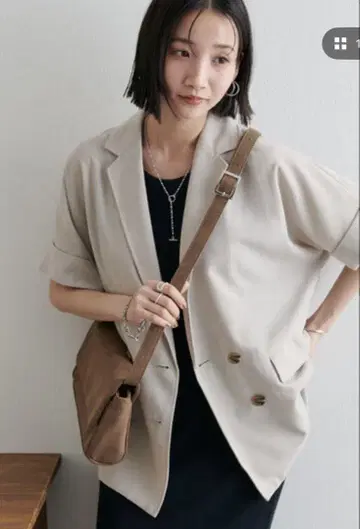 택 포함 새상품 린넨 느낌 반팔 자켓 디스코트 디스코트