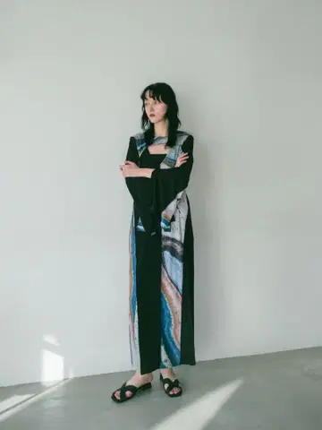 아트 프린트 레이어드 드레스/아트 프린트 레이어드 드레스