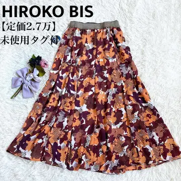 [미사용 택 포함] HIROKO BIS 히로코비스 시어 플레어 롱 스커트