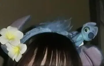스티치 머리띠 꽃 장식