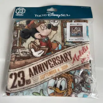 도쿄 디즈니씨 23주년 기념 워시 타월 미키 & 도날드 모빌리스