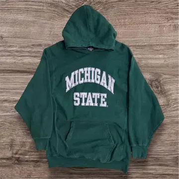 90s Michigan state 미시건 후드티 L 그린 그린