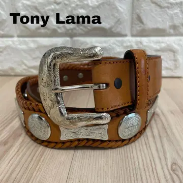 토니 라마 Tony Lama 콘초 웨스턴 가죽 벨트 카멜