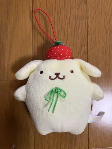 폼폼푸딩 딸기 모자 봉제 인형 마스코트