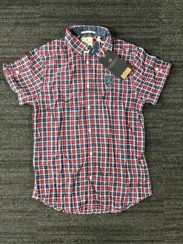 SCOTCH & SODA 체크 무늬 반팔 셔츠 새상품 택 포함 L