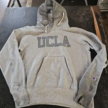 Champion UCLA 그레이 후드 부착 후드티 M