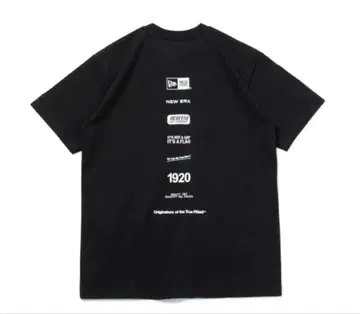 새상품 뉴에라 반팔 코튼 티셔츠 Archive Logo 블랙