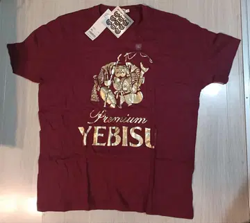 YEBISU 그래픽 티셔츠 버건디