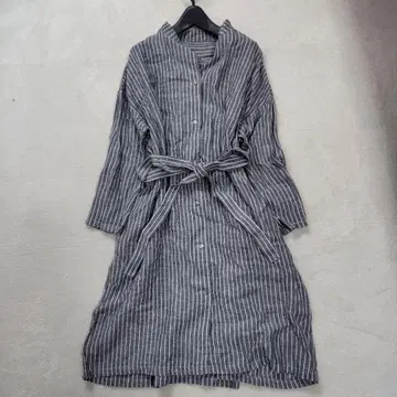 미사용에 가까운 2way 네스트로브 셔츠 원피스 맥시 길이 벨트 끈 린넨