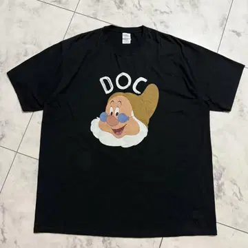 디즈니 Disney 티셔츠 백설공주 7명의 난쟁이 블랙 2XL 빅 루즈