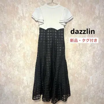 [택 포함 새상품] dazzlin 시어 체크 코르셋 원피스
