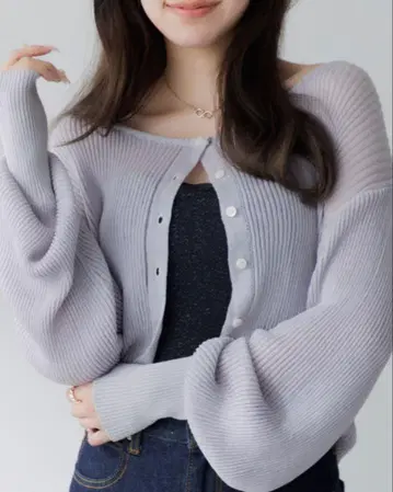 크롭 시어 가디건 (크롭 시어 가디건)