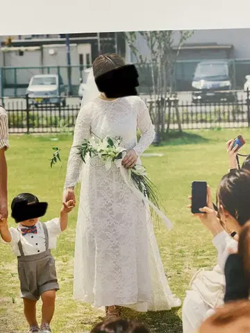 빈티지 레이스 웨딩 드레스 XL 사이즈
