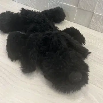 블랙 개 봉제 인형