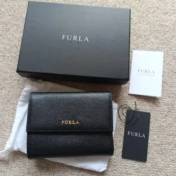 FURLA 블랙 3단 폴더형 지갑