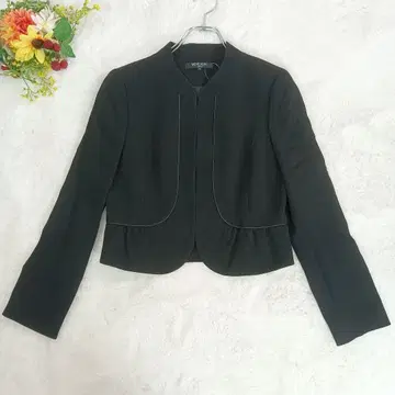 MICHAEL KLEIN 노카라 자켓 블랙 사이즈 7 관혼상제
