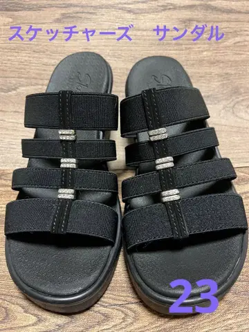 스케쳐스 비쥬 샌들 블랙 23cm
