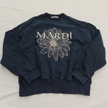 Mardi Mercredi 플라워 자수 맨투맨 트레이닝복