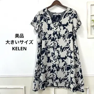 81 새상품급 빅 사이즈 KELEN 플라워 원피스
