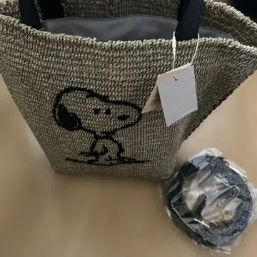[택 포함 새상품] 레이지 수잔 스누피 토트백 바스켓 백