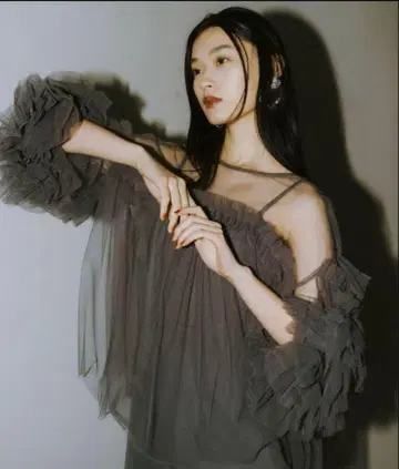안드레스 D 장식용 튤 톱