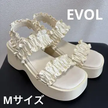 EVOL 경량 통굽 프릴 샌들