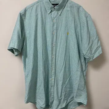 Ralph Lauren 반팔 셔츠 XL 체크 무늬