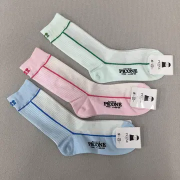 STUDIO PICONE 컬러풀 양말 3족 세트 22-24cm
