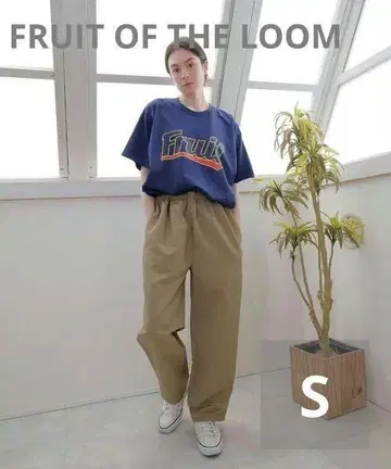 FRUIT OF THE LOOM 9부 팬츠 베이지 S 남성/여성