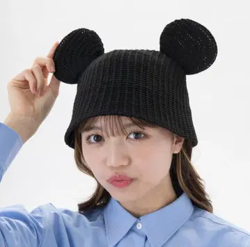 도쿄 디즈니랜드 구매 미키 귀도리 메쉬 모자 58cm 블랙