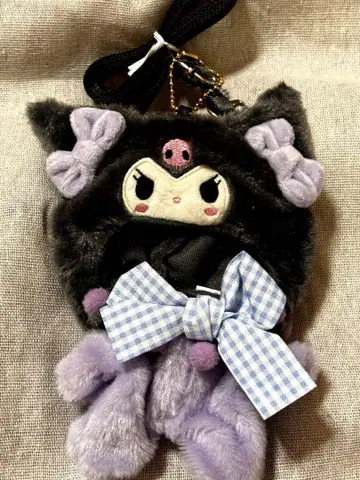 봉제 인형 파우치 인형옷 러브부 labubu 봉제 의류 미니백 블랙